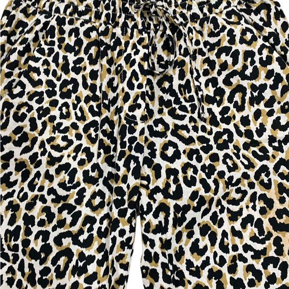 5 for $25 J.Crew Women's Animal Print Pants Linen Cotton Size 00 - Picture 3 of 7